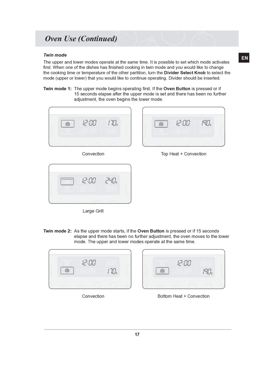 Samsung BT65TQBFST/XEE manual Twin mode 