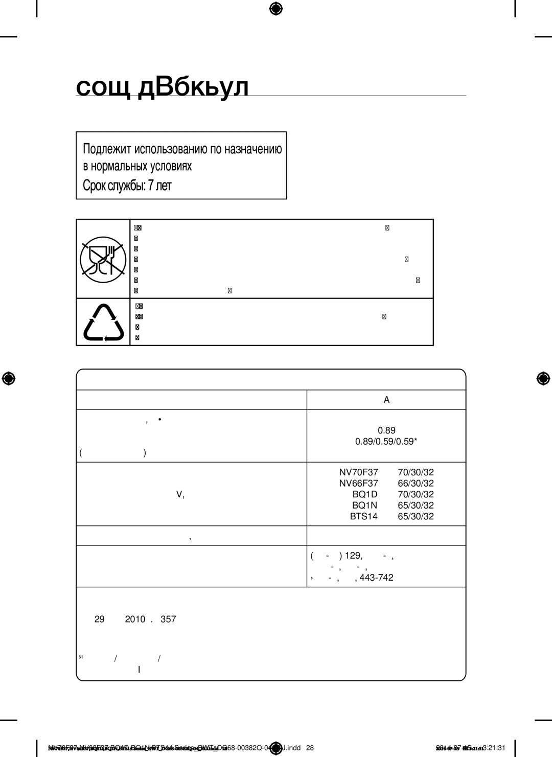 Samsung BQ1D4T234/BWT, BTS14D4T/BWT, BTS1454B/BWT manual Для заметок, Энергетическая Эффективность 