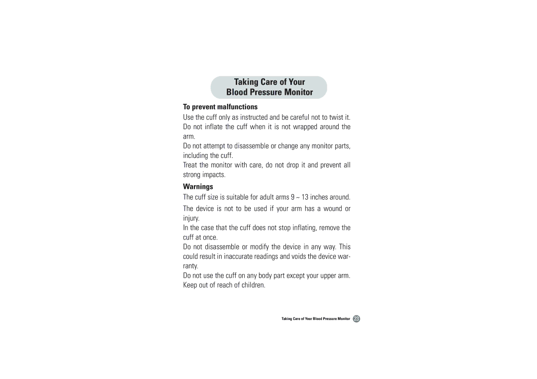 Samsung BVM-1007 owner manual To prevent malfunctions 