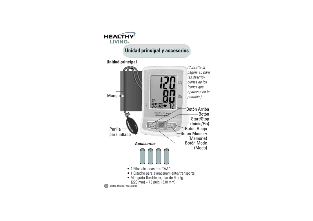 Samsung BVM-1007 owner manual Unidad principal y accesorios, Accesorios 