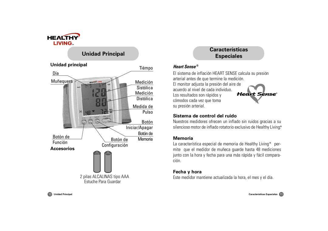 Samsung BW-325S owner manual Unidad Principal Características Especiales 