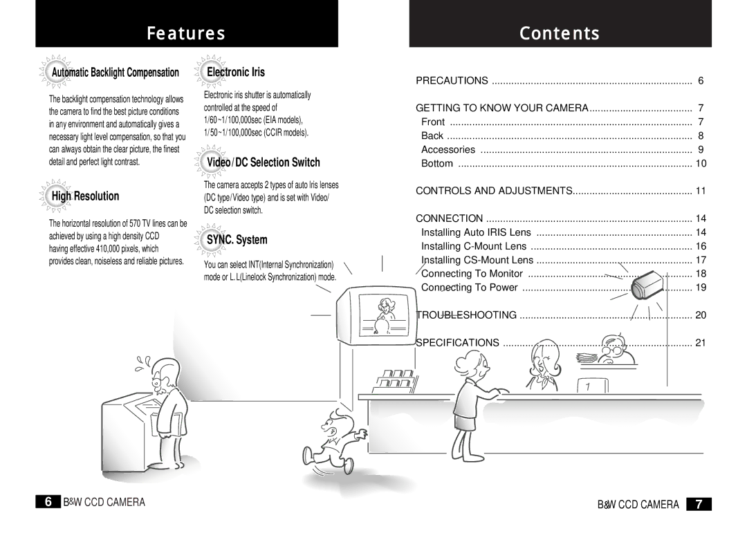 Samsung BW-4302 instruction manual Features Contents 