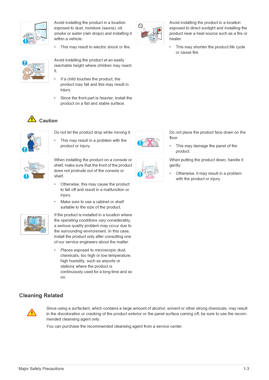 Samsung BX2235, BX2335, BX2035 user manual Cleaning Related 