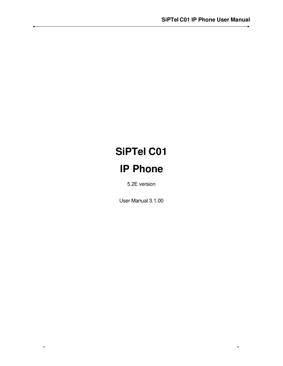 Samsung user manual SiPTel C01 IP Phone 