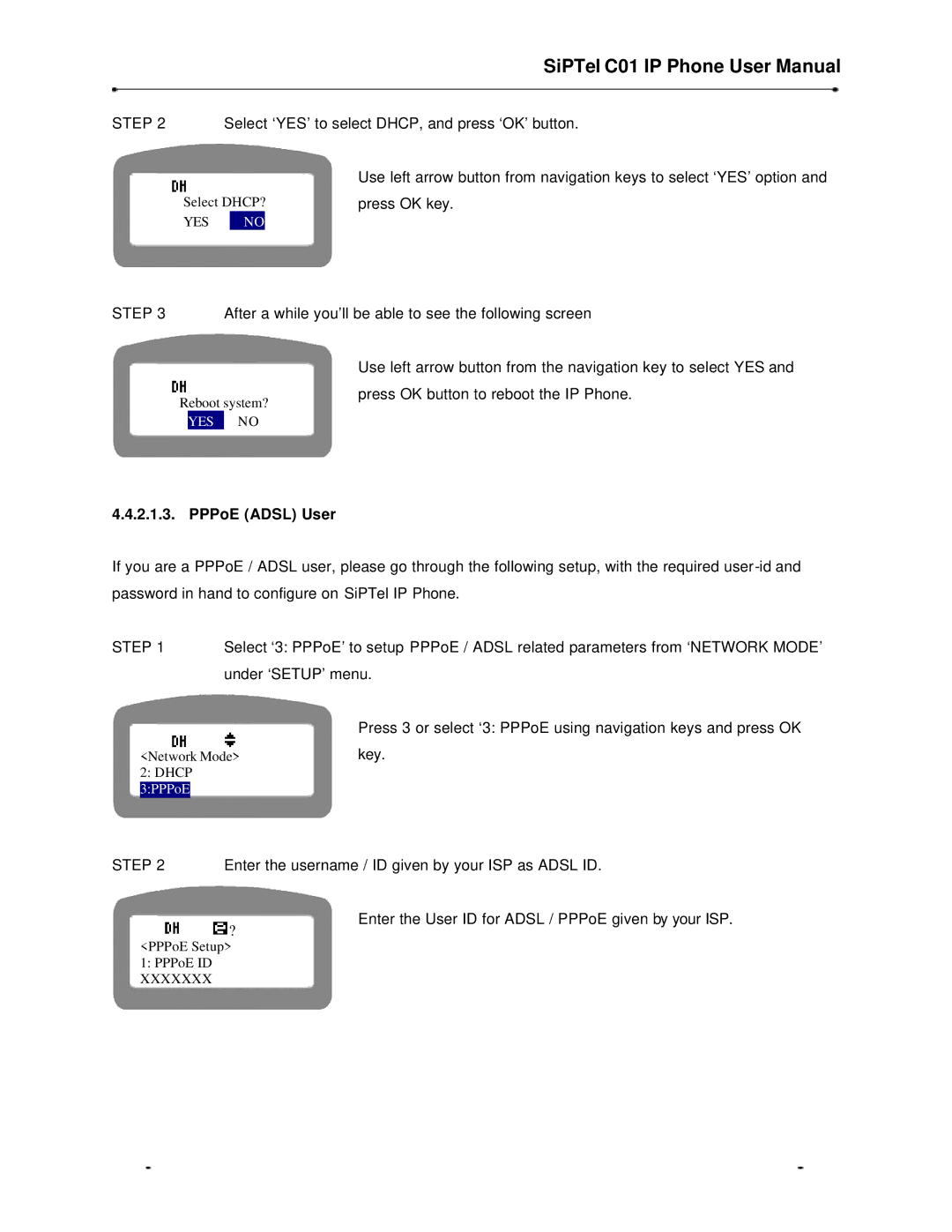 Samsung C01 user manual PPPoE Adsl User 