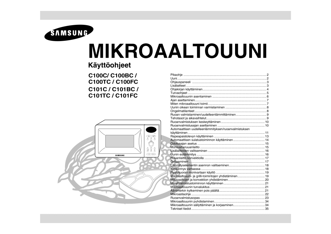 Samsung C100C/XEE, C100C-5S/XEE, C100C-5/XEE manual Mikroaaltouuni 