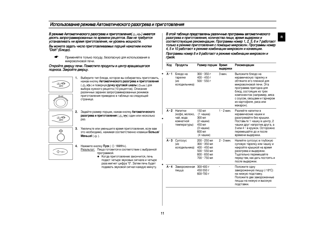 Samsung C100R-5/BWT, C100R-5SL/BWT, C100R-5U/BWT, C100R-5D/BWT manual „ËÎﬂ, ‡ÁÓ„Â‚‡ Ë ÔË„ÓÚÓ‚ÎÂÌËﬂ Ó‰ËÌ ËÎË ÌÂÒÍÓÎ¸ÍÓ, Äó‰ 