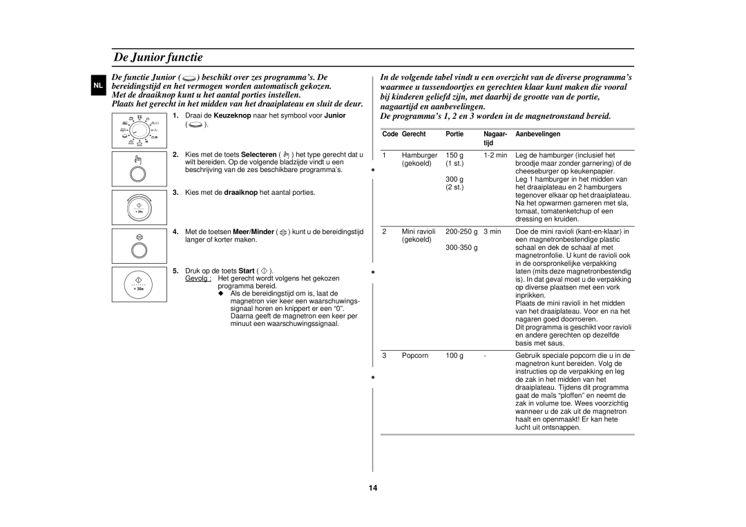 Samsung C105-5SL/XEN, C105-5/XEN manual De Junior functie 