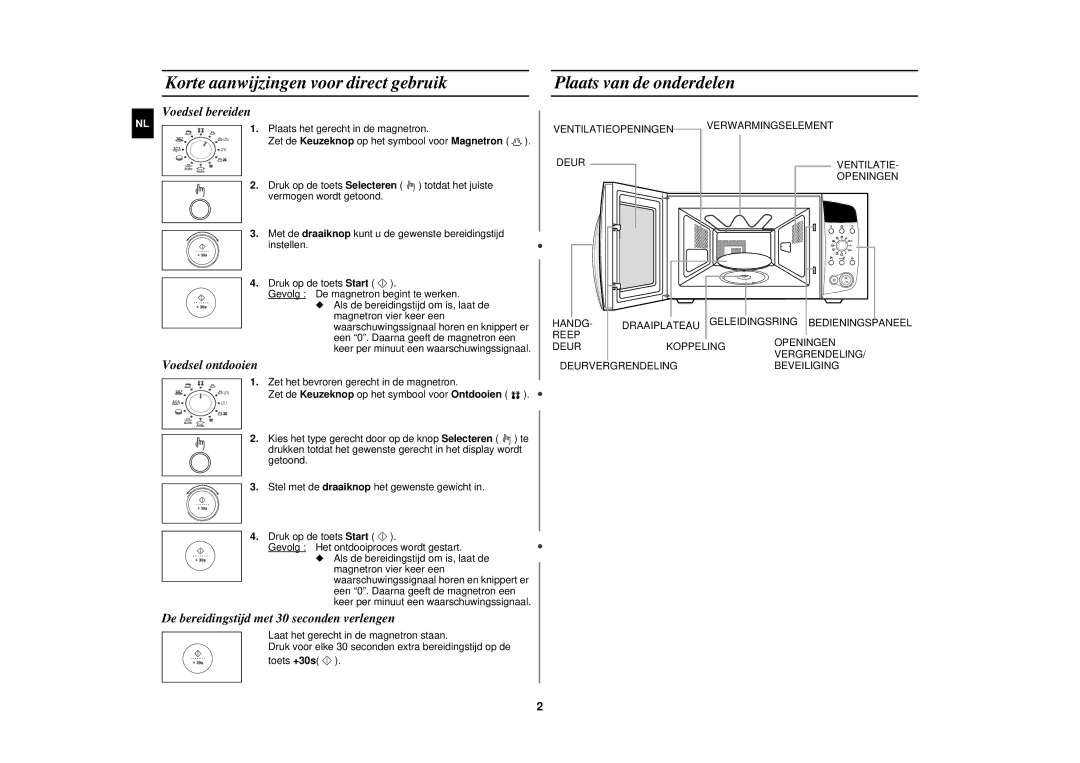 Samsung C105-5SL/XEN, C105-5/XEN manual Voedsel bereiden 