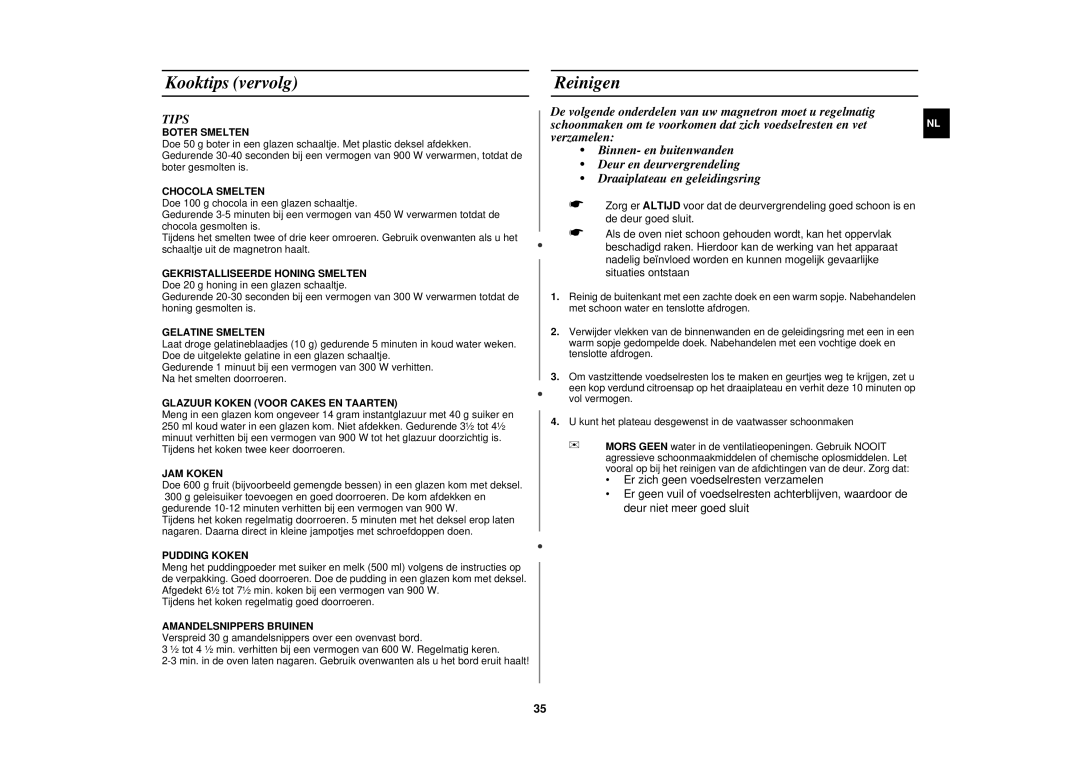 Samsung C105-5/XEN, C105-5SL/XEN manual Reinigen, Tips 