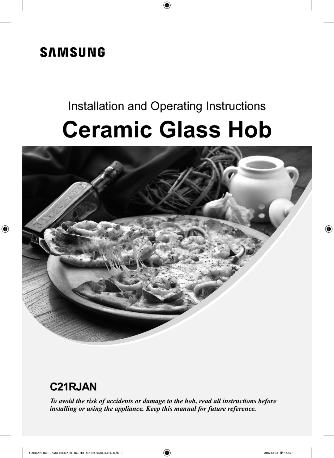 Samsung C21RJAN/BOL manual Ceramic Glass Hob 