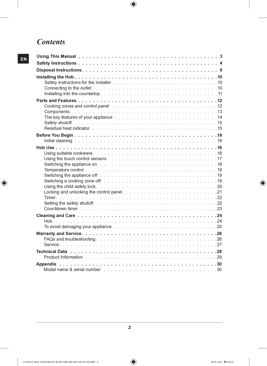 Samsung C21RJAN/BOL manual Contents 