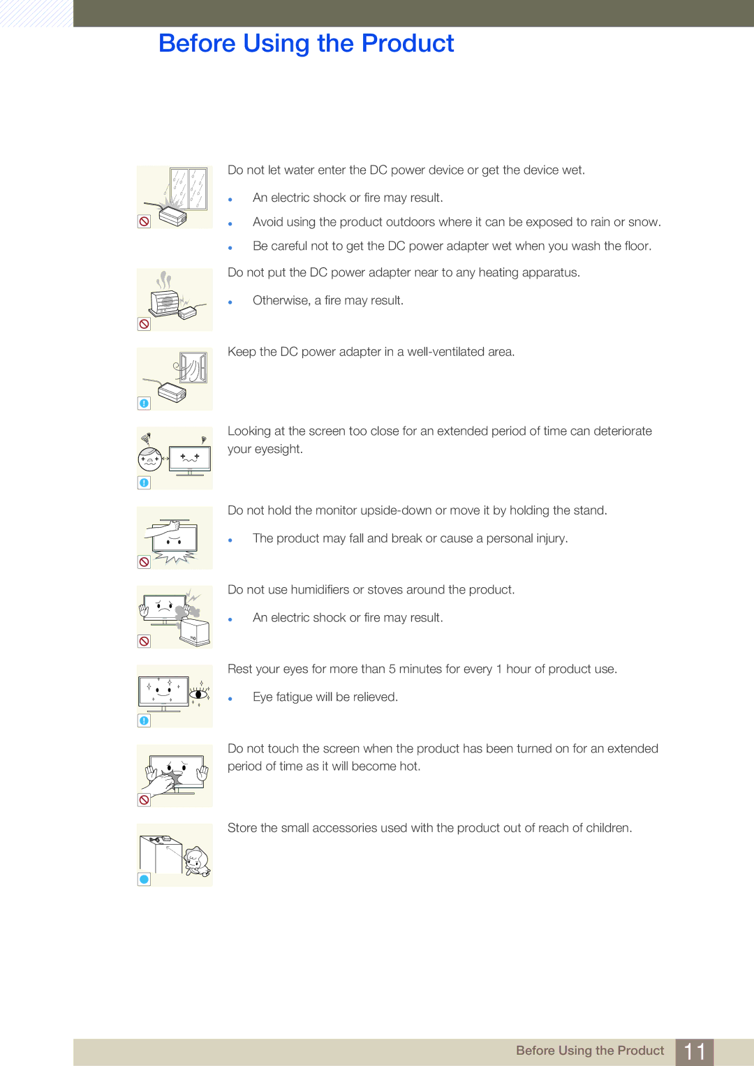 Samsung C27A650U, C24A650X, C27A650X, C24A650U user manual Before Using the Product 