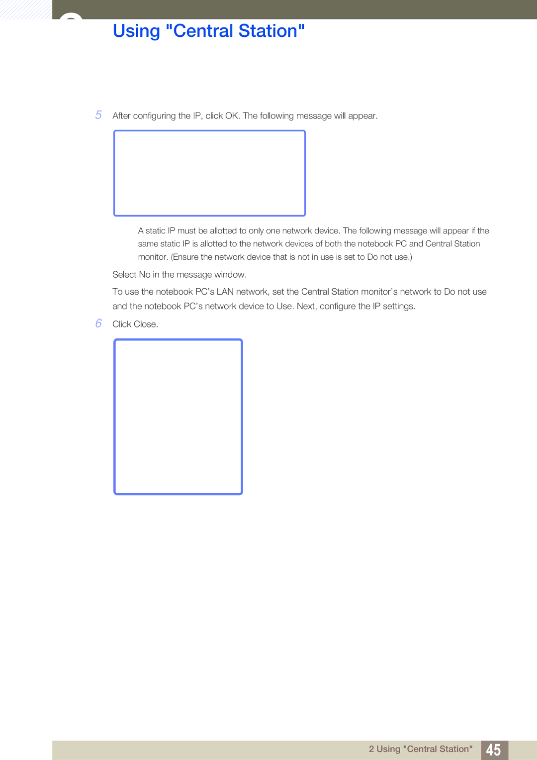 Samsung C27A650X, C24A650X, C24A650U, C27A650U user manual Using Central Station 