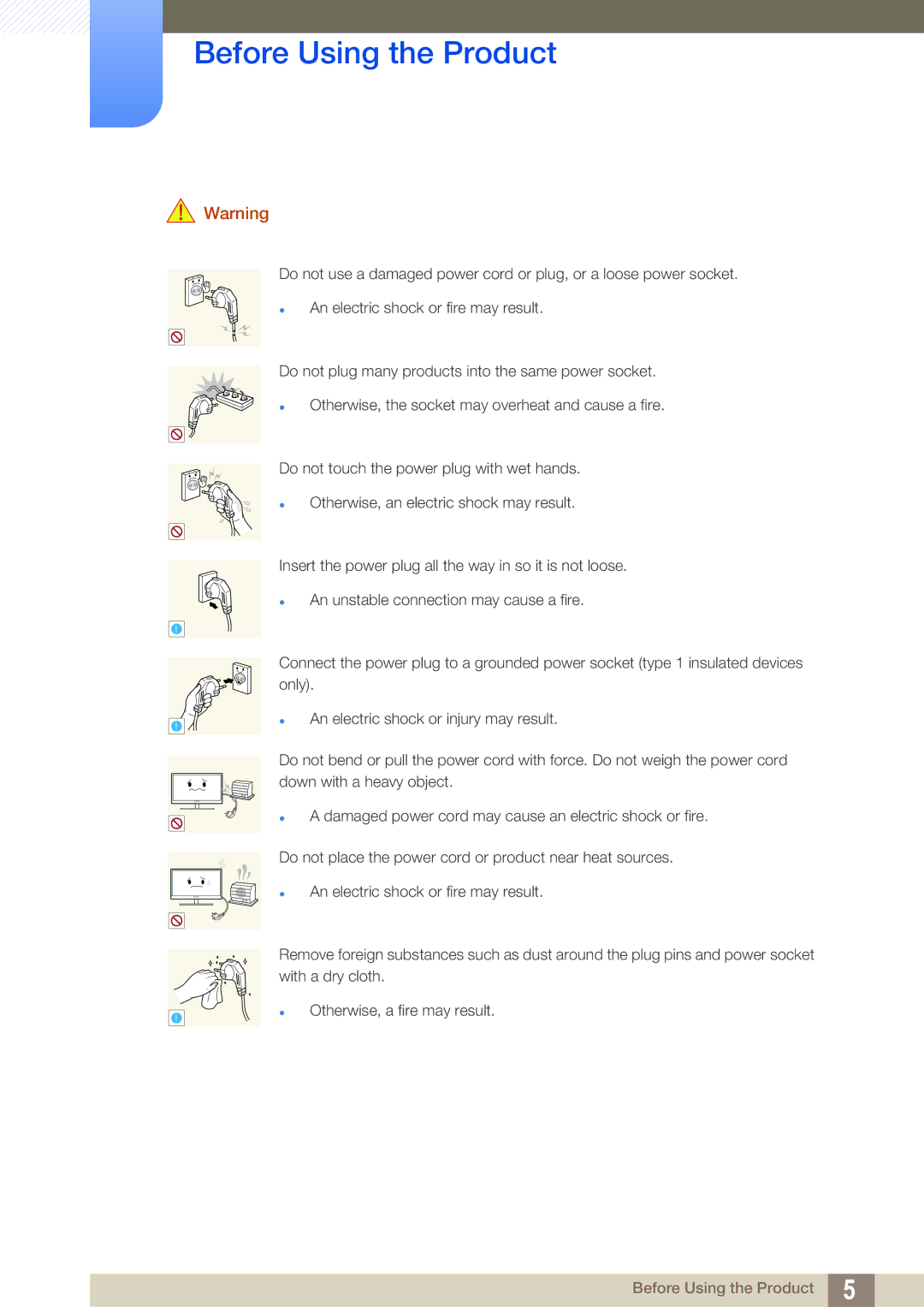 Samsung C27A650X, C24A650X, C24A650U, C27A650U user manual Before Using the Product 