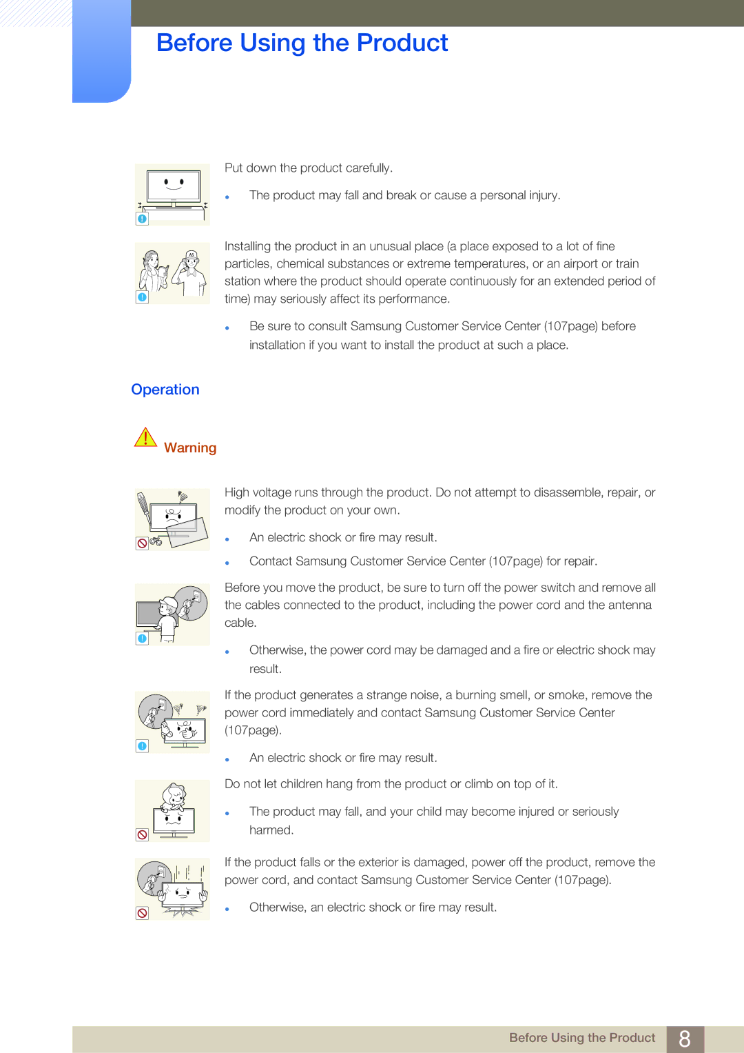 Samsung C24A650X, C27A650X, C24A650U, C27A650U user manual Operation 