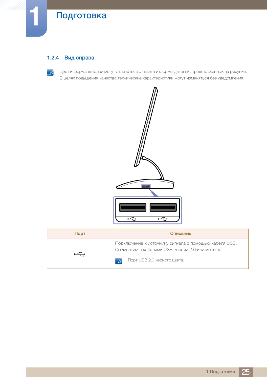 Samsung C23A550U, C27A550U manual 4 Ã¿ ÌÊË»½», ªÉËÍ USB 2.0 ÒÀËÈÉ¾É Ñ½ÀÍ» 