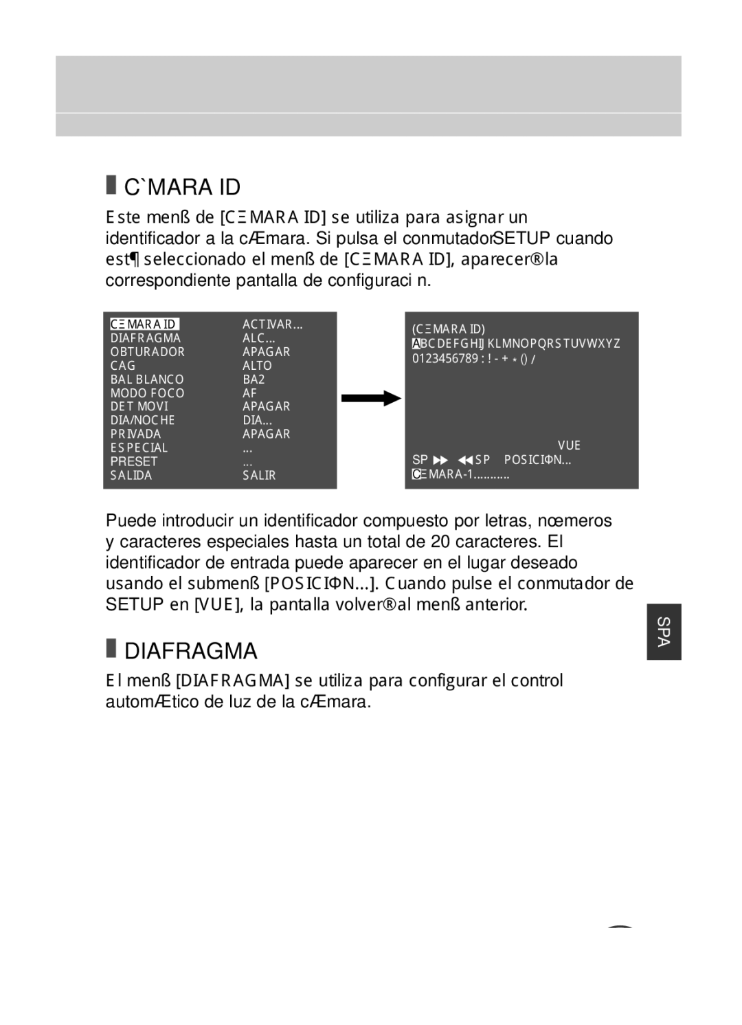 Samsung C4235(P), C4333(P), C4335(P) user manual Cámara ID, Diafragma 