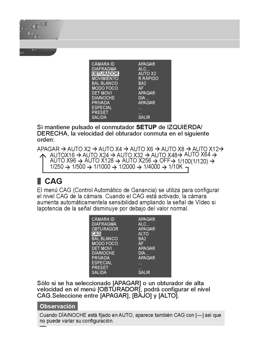 Samsung C4235(P), C4333(P), C4335(P) user manual Cámara ID Apagar Diafragma 