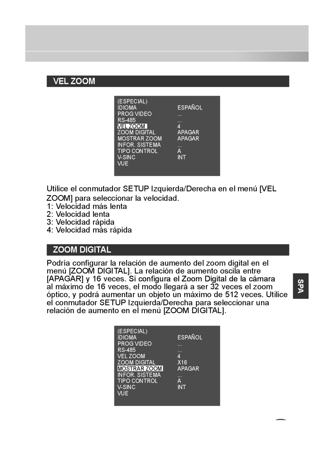 Samsung C4333(P), C4335(P), C4235(P) user manual VEL Zoom, Zoom Digital 