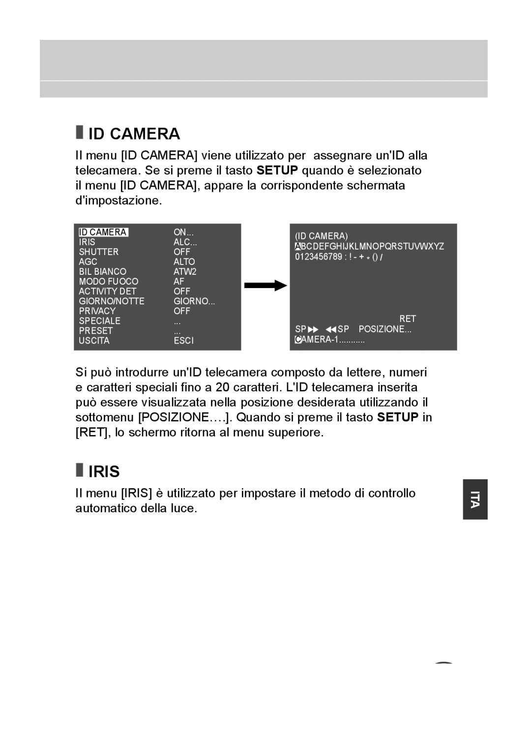 Samsung C4333(P), C4335(P), C4235(P) user manual ID Camera, Iris 