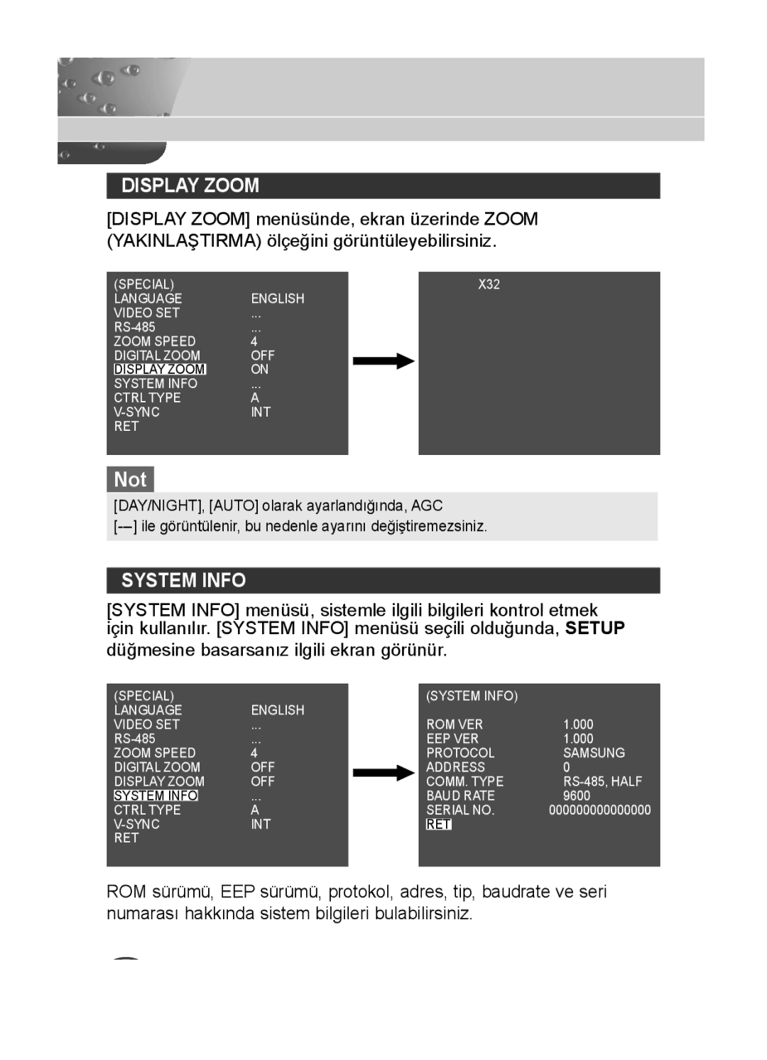 Samsung C4333(P), C4335(P), C4235(P) user manual Special System Info Language English Video SET ROM VER 