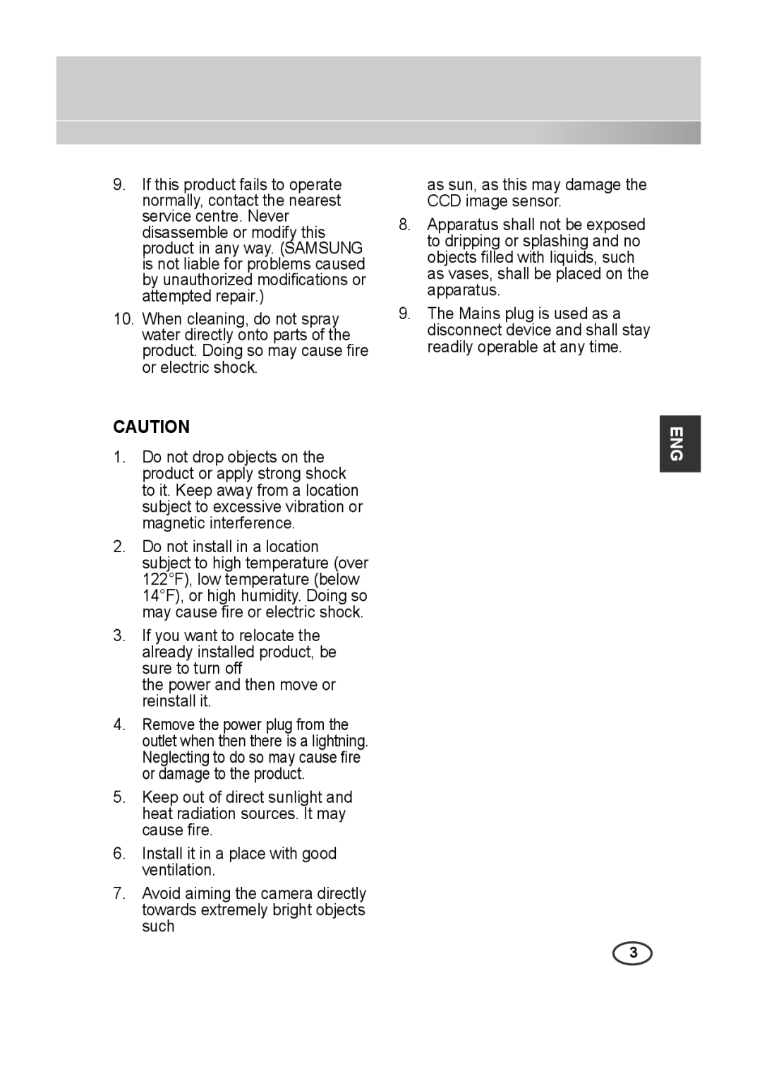 Samsung C4333(P), C4335(P), C4235(P) user manual Power and then move or reinstall it 