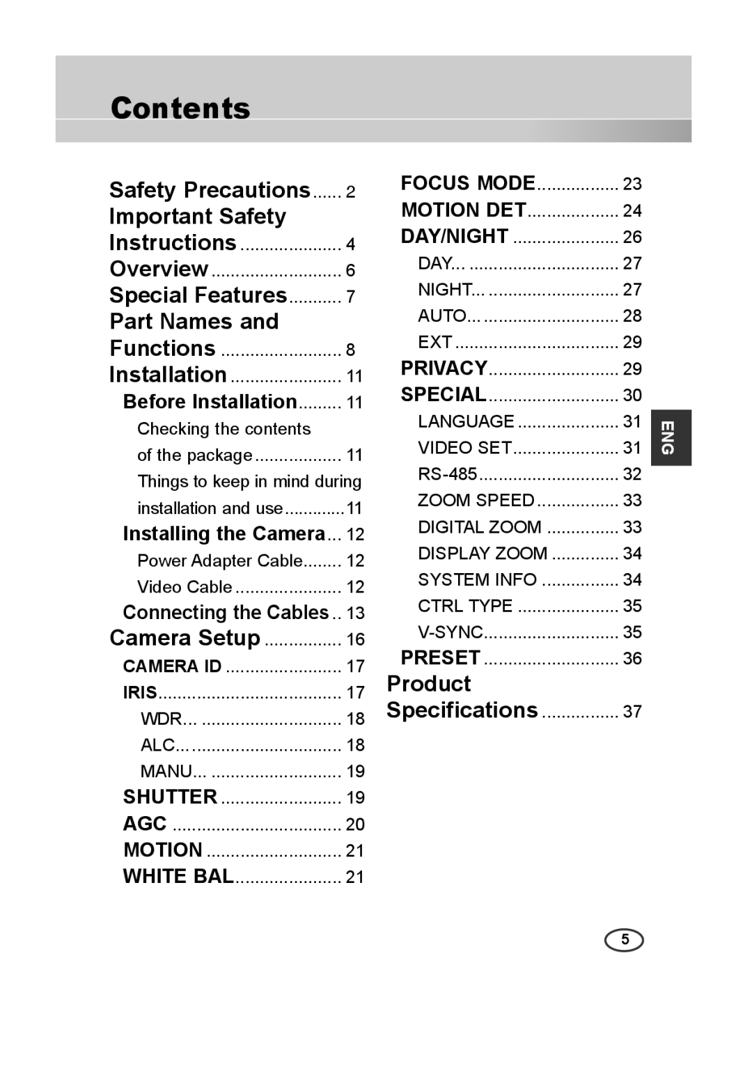 Samsung C4235(P), C4333(P), C4335(P) user manual Contents 