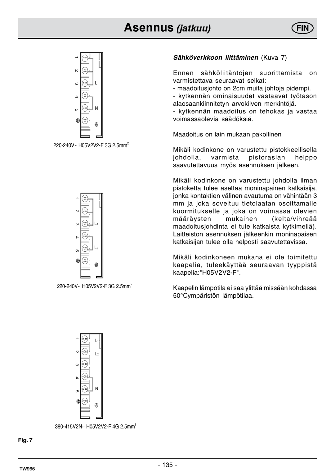 Samsung C61IDGNO/XEE manual Sähköverkkoon liittäminen Kuva 