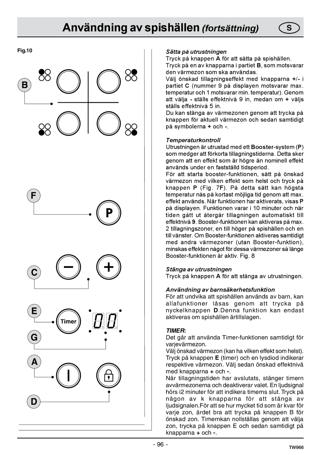 Samsung C61IDGNO/XEE manual Timer 