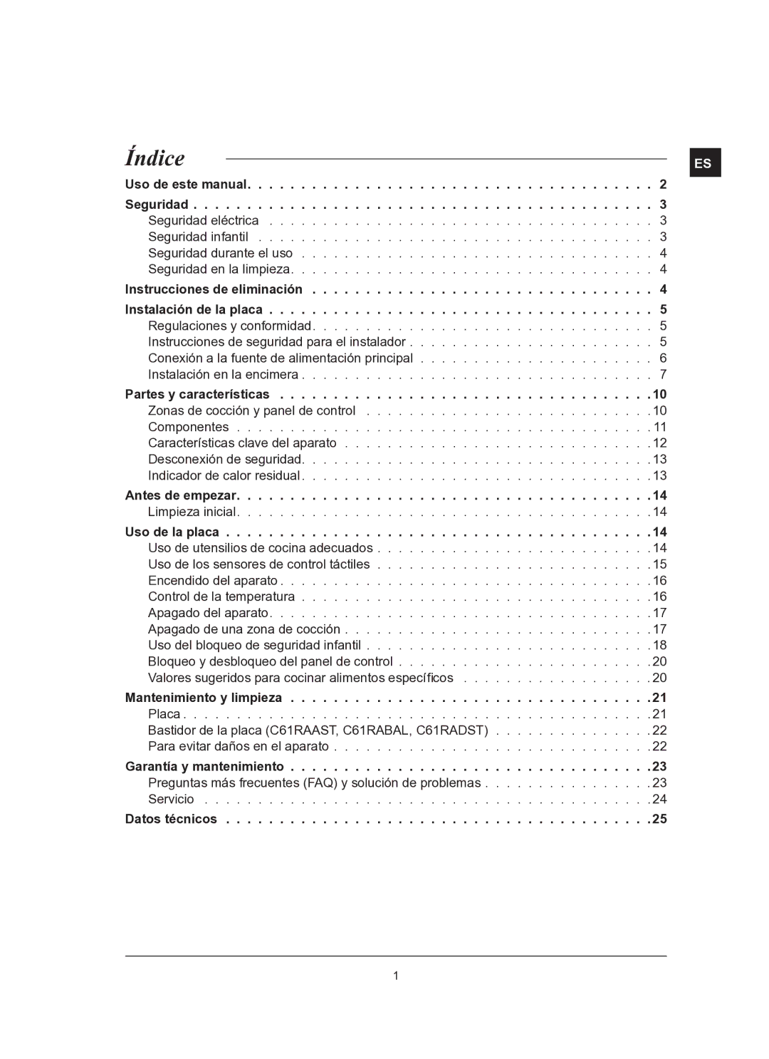 Samsung C61R2ACN/XEC manual Índice 