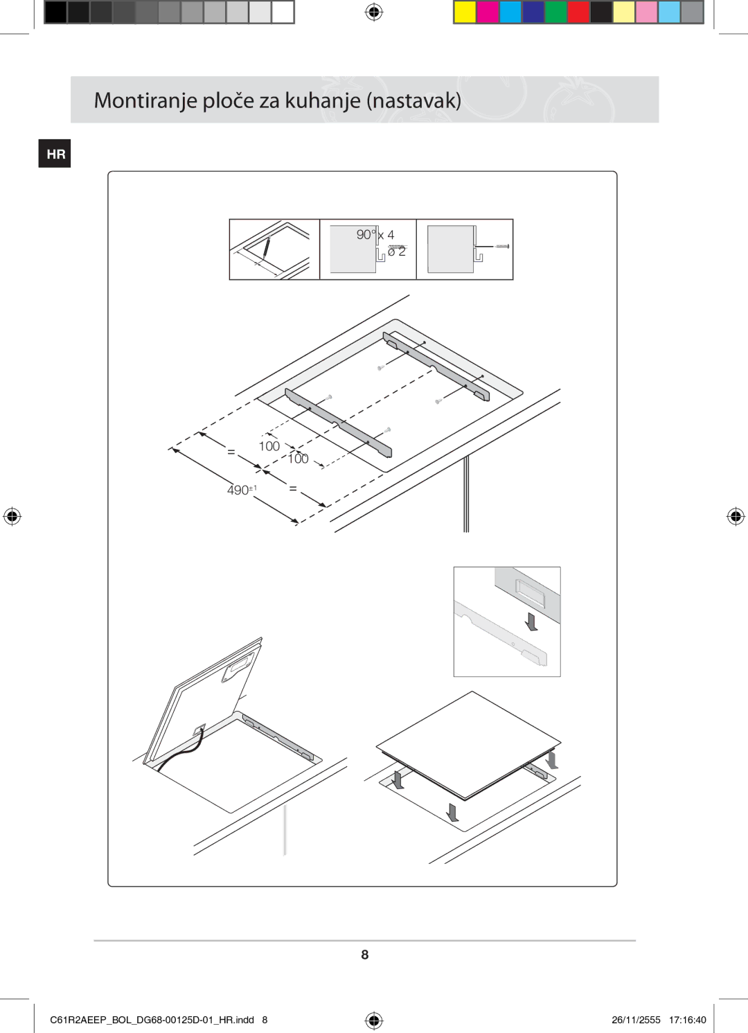 Samsung C61R2AEEP/XEH manual 100 490 ±1 