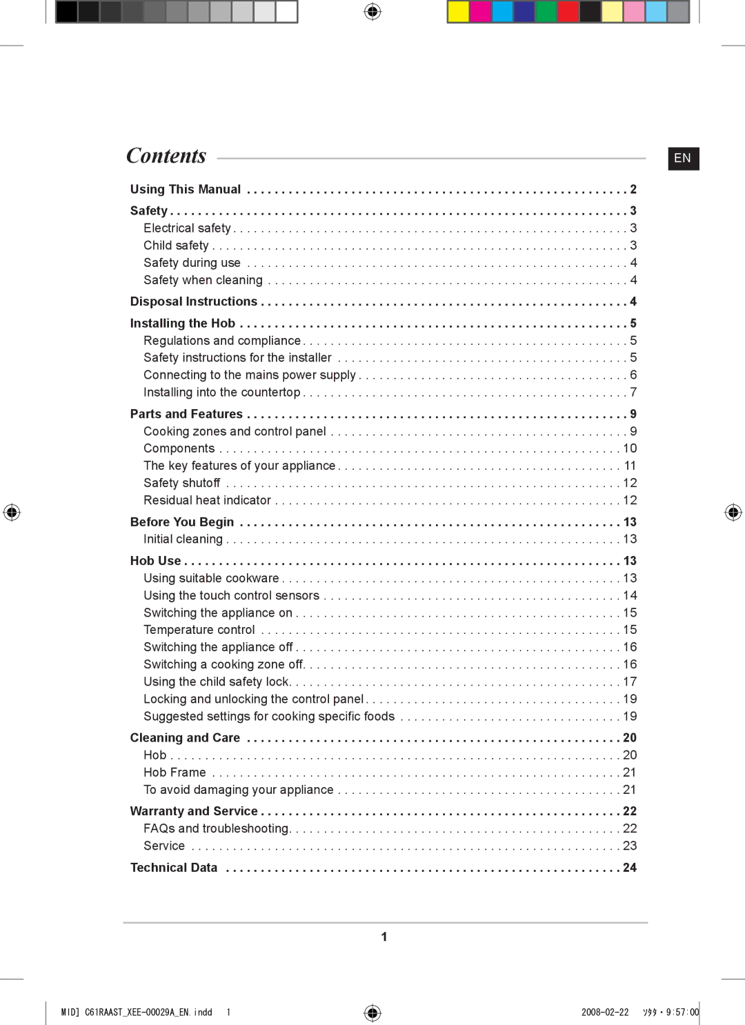 Samsung C61R2AEE/XEE manual Contents 