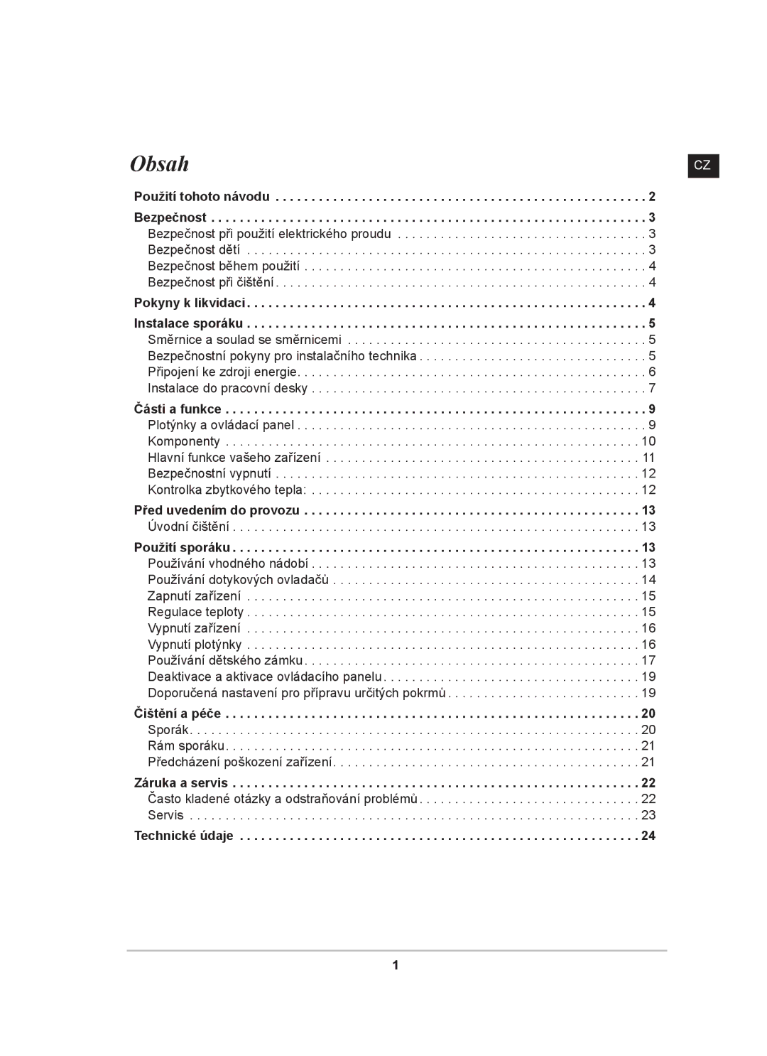 Samsung C61R2AEE/XEH manual Obsah, Použití tohoto návodu 