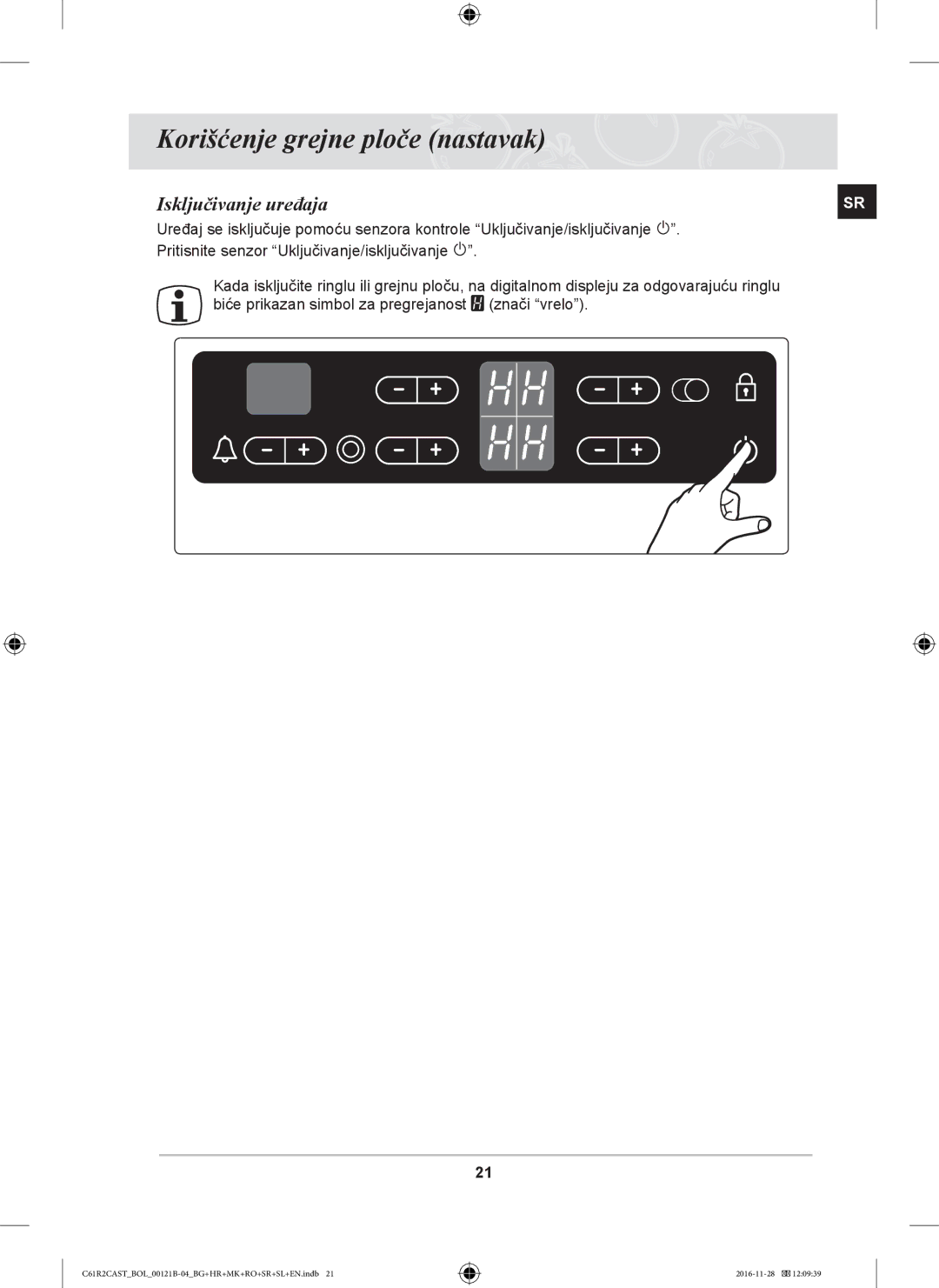 Samsung C61R2CCN/BOL, C61R2CAST/BOL, C61R2CCN/XEH manual Isključivanje uređaja 