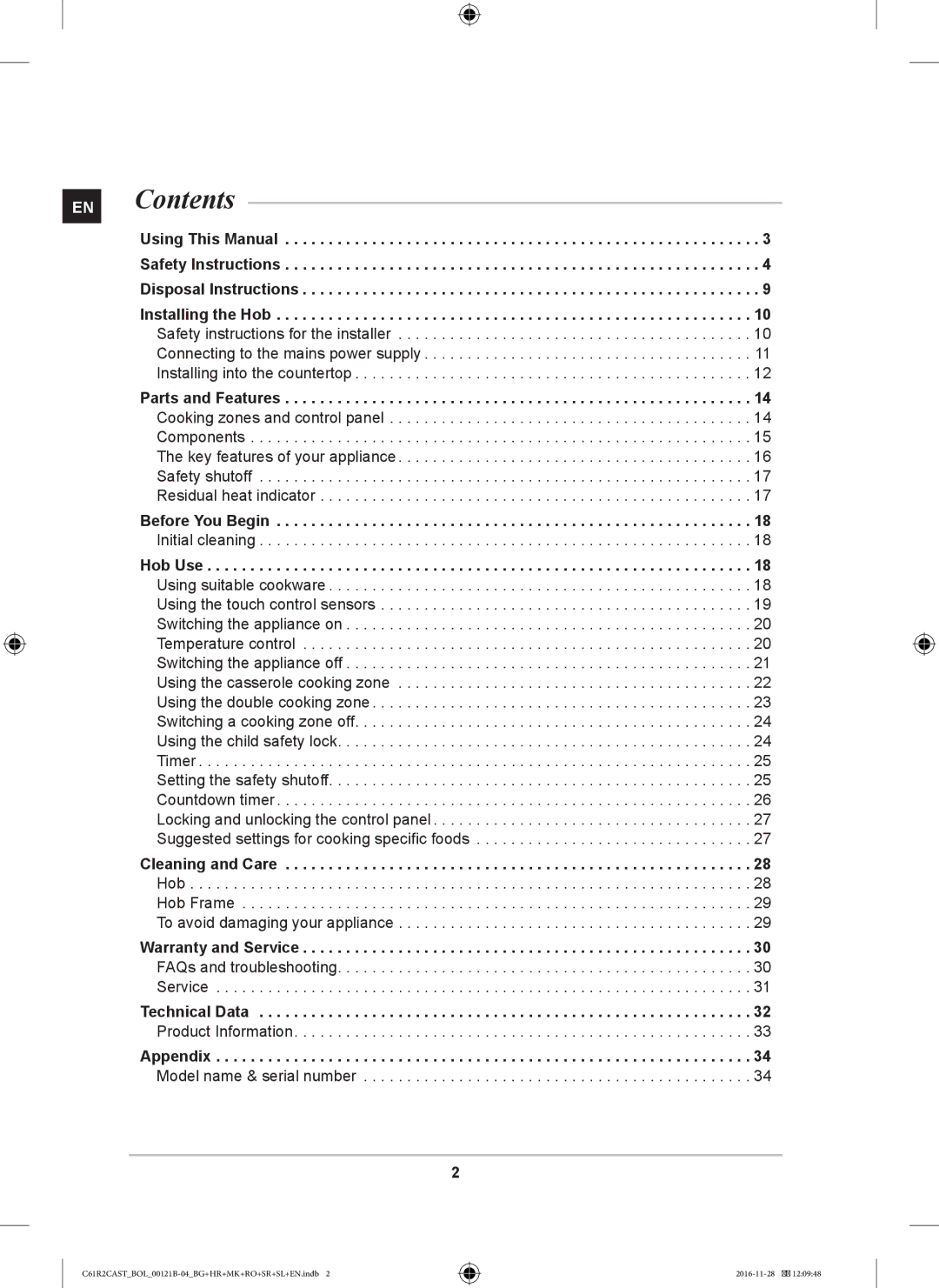 Samsung C61R2CCN/XEH, C61R2CCN/BOL, C61R2CAST/BOL manual Contents 