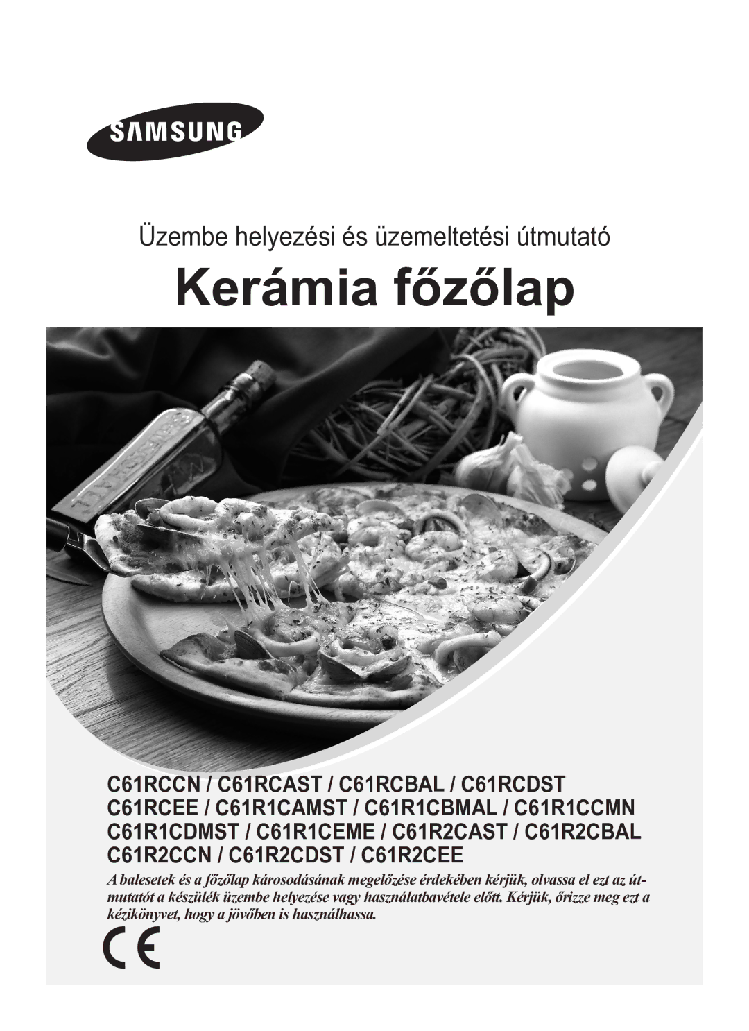 Samsung C61R2CCNP/XEH manual Kerámia főzőlap 