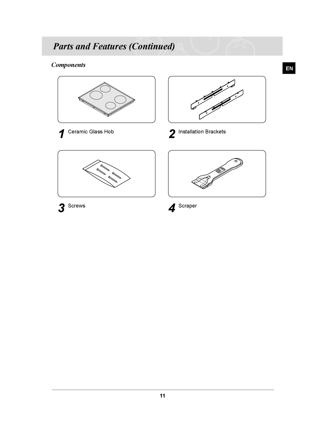 Samsung C61RAAST/BOL manual Components 