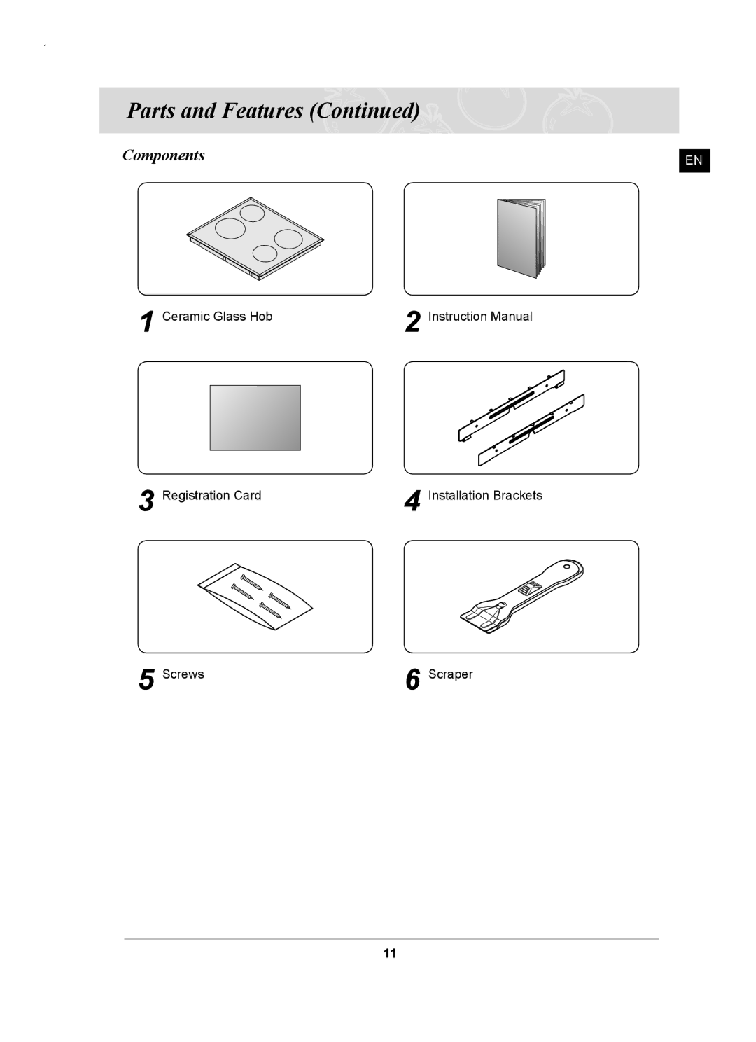 Samsung C61RAAST/XEE manual Components 