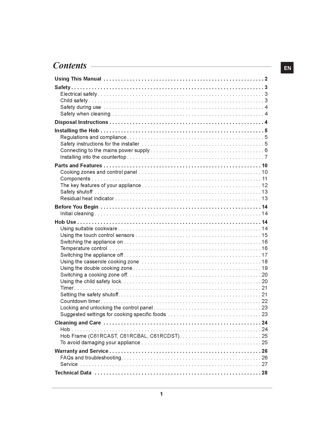 Samsung C61RCAST/BOL manual Contents 