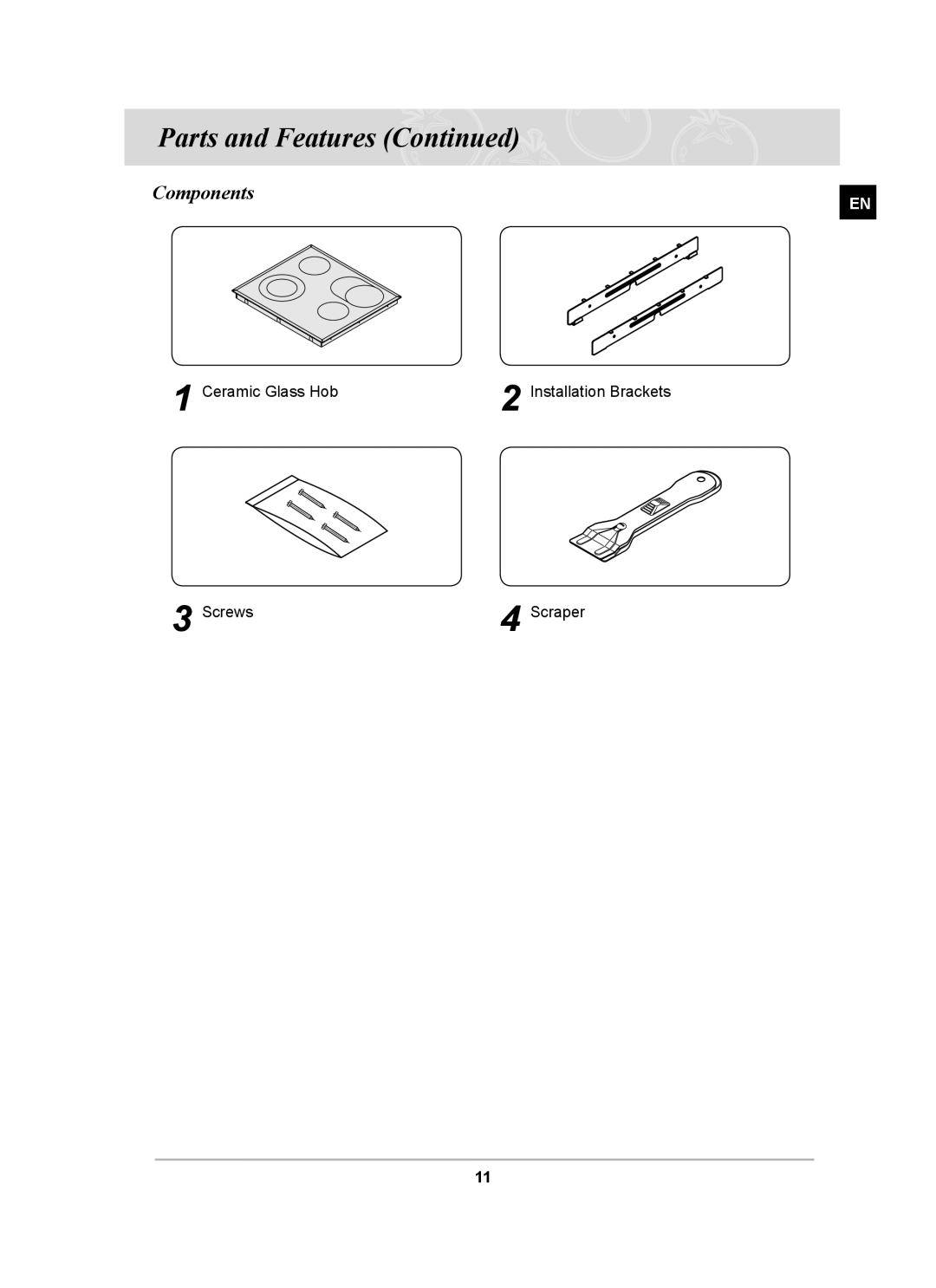 Samsung C61RCAST/BOL manual Components 