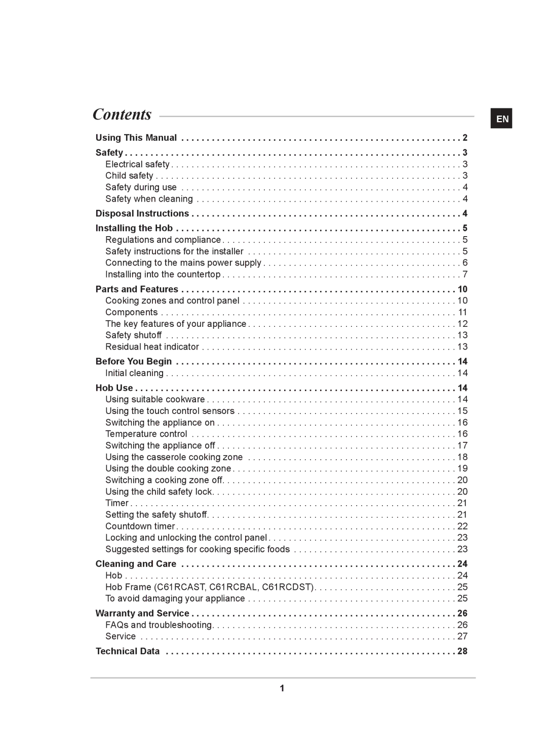 Samsung C61RCAST/BOL manual Contents 