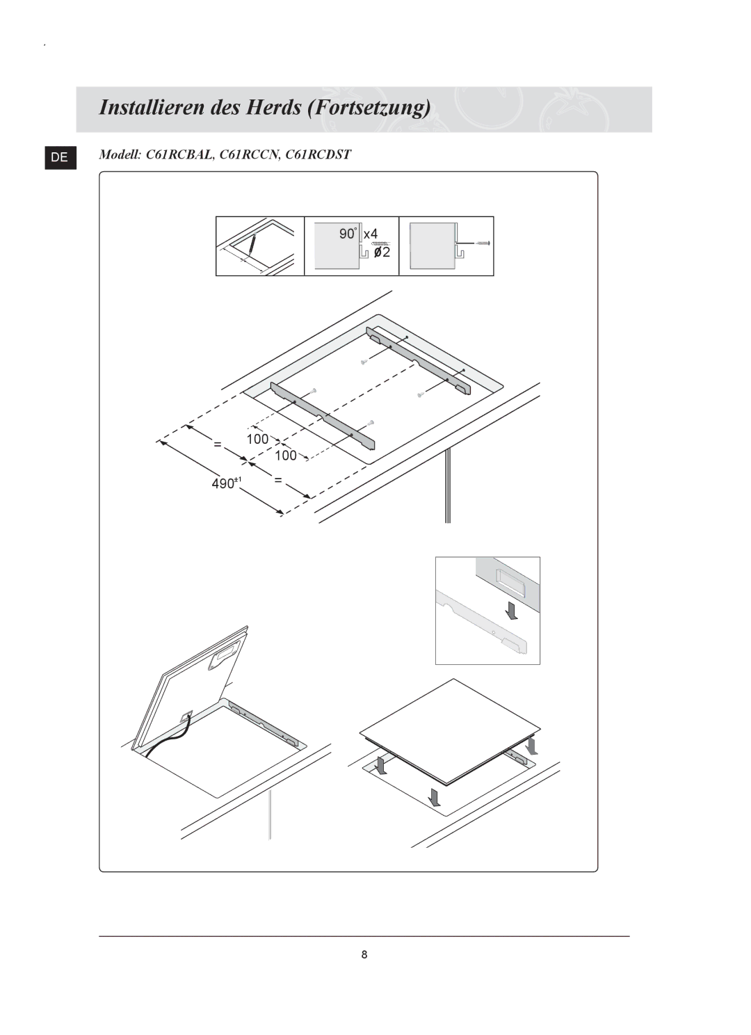 Samsung C61RCAST/XEG, C61RCDST/XEG manual Modell C61RCBAL, C61RCCN, C61RCDST 