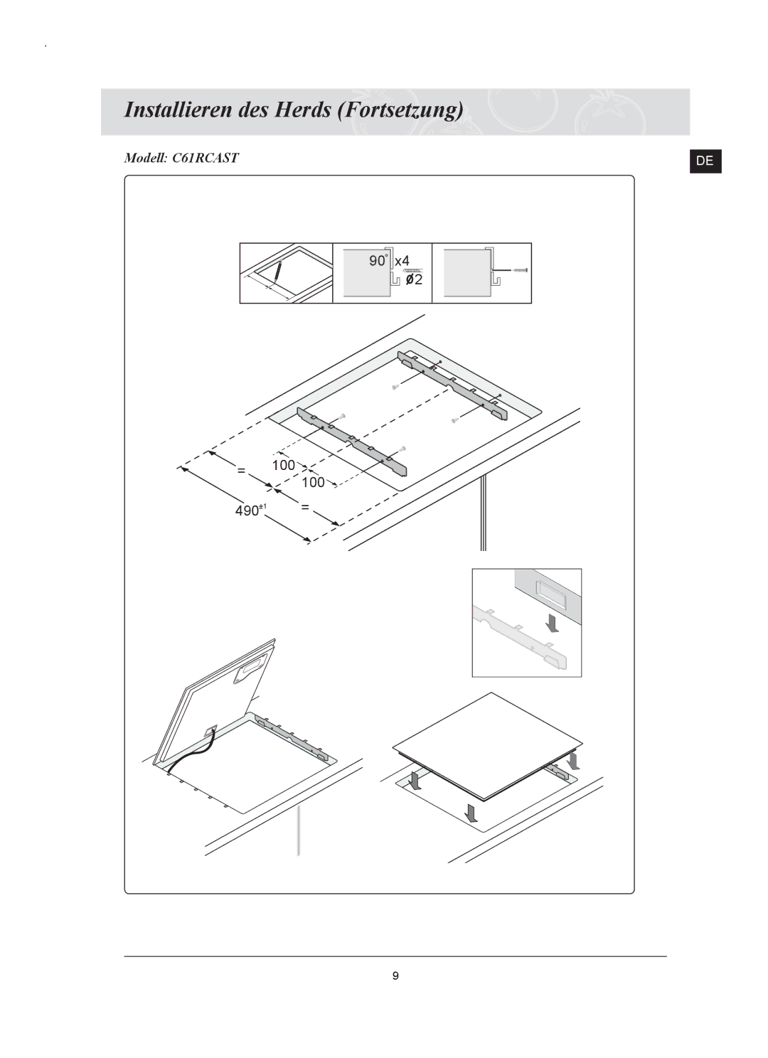 Samsung C61RCDST/XEG, C61RCAST/XEG manual Modell C61RCAST 