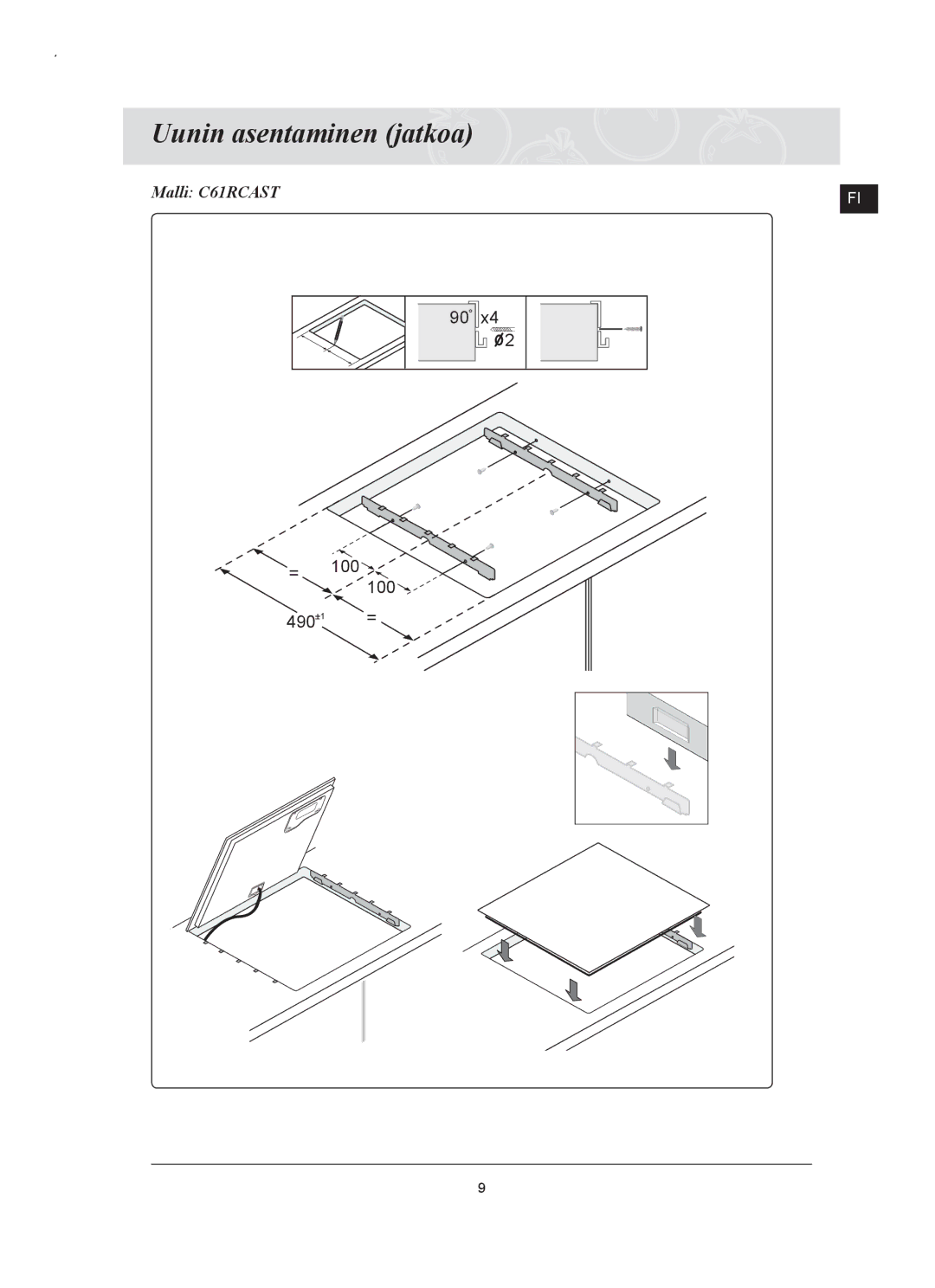 Samsung C61RCAST/XEE, C61RCCN/XEE manual Malli C61RCAST 