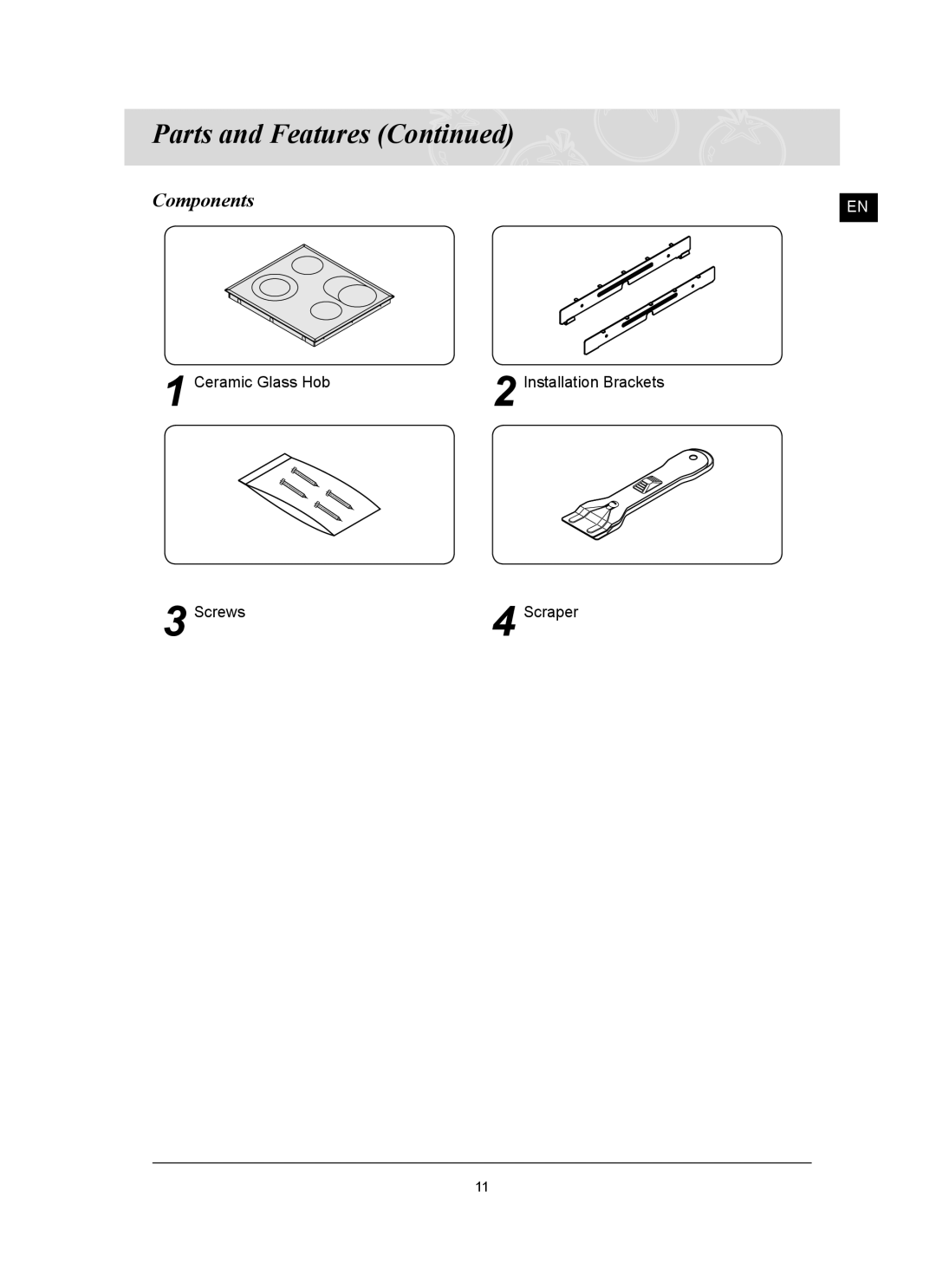 Samsung C61RCDST/XET manual Components 