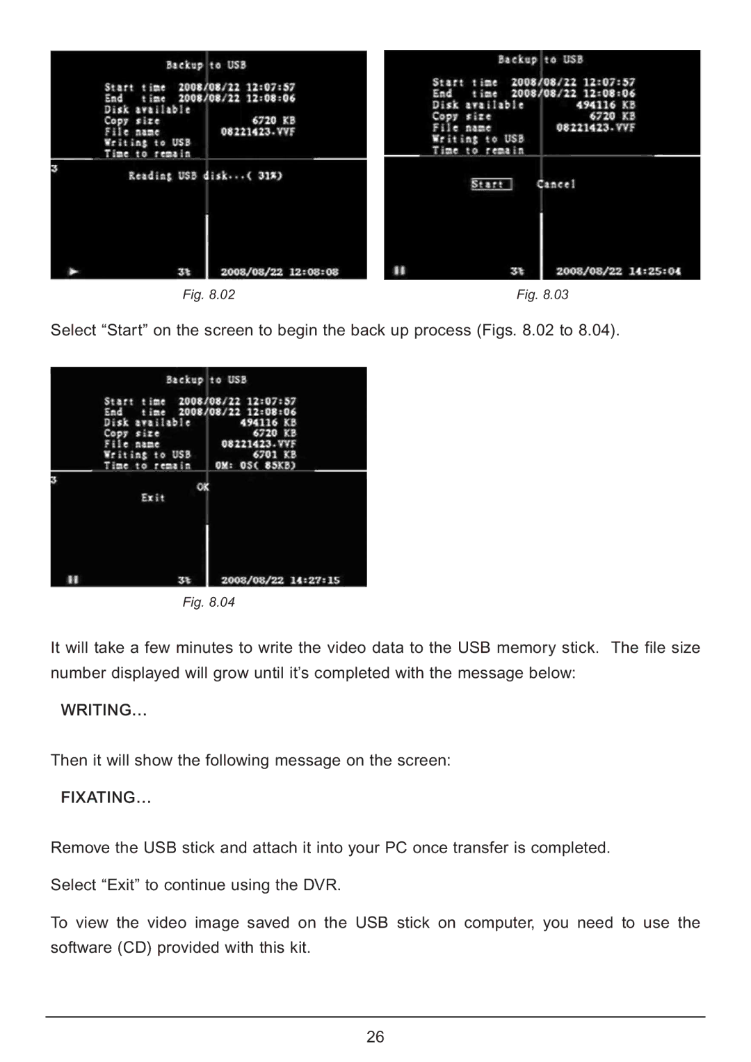 Samsung CA7 operating instructions Writing… 