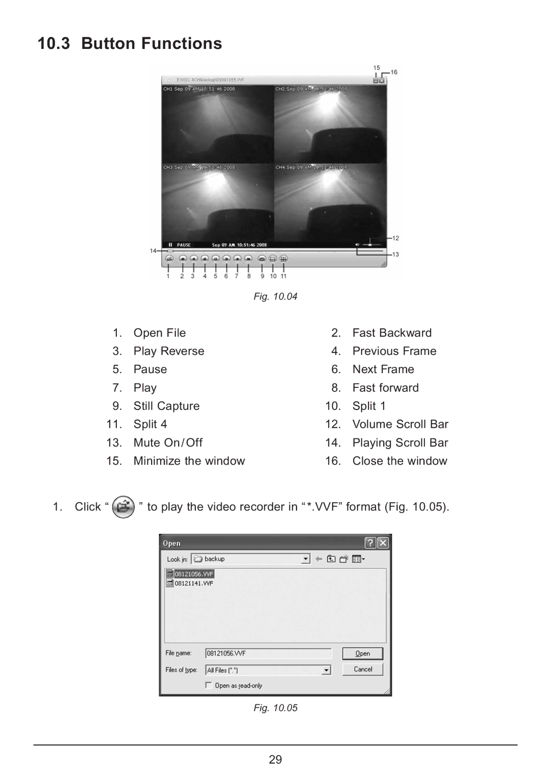 Samsung CA7 operating instructions Button Functions 