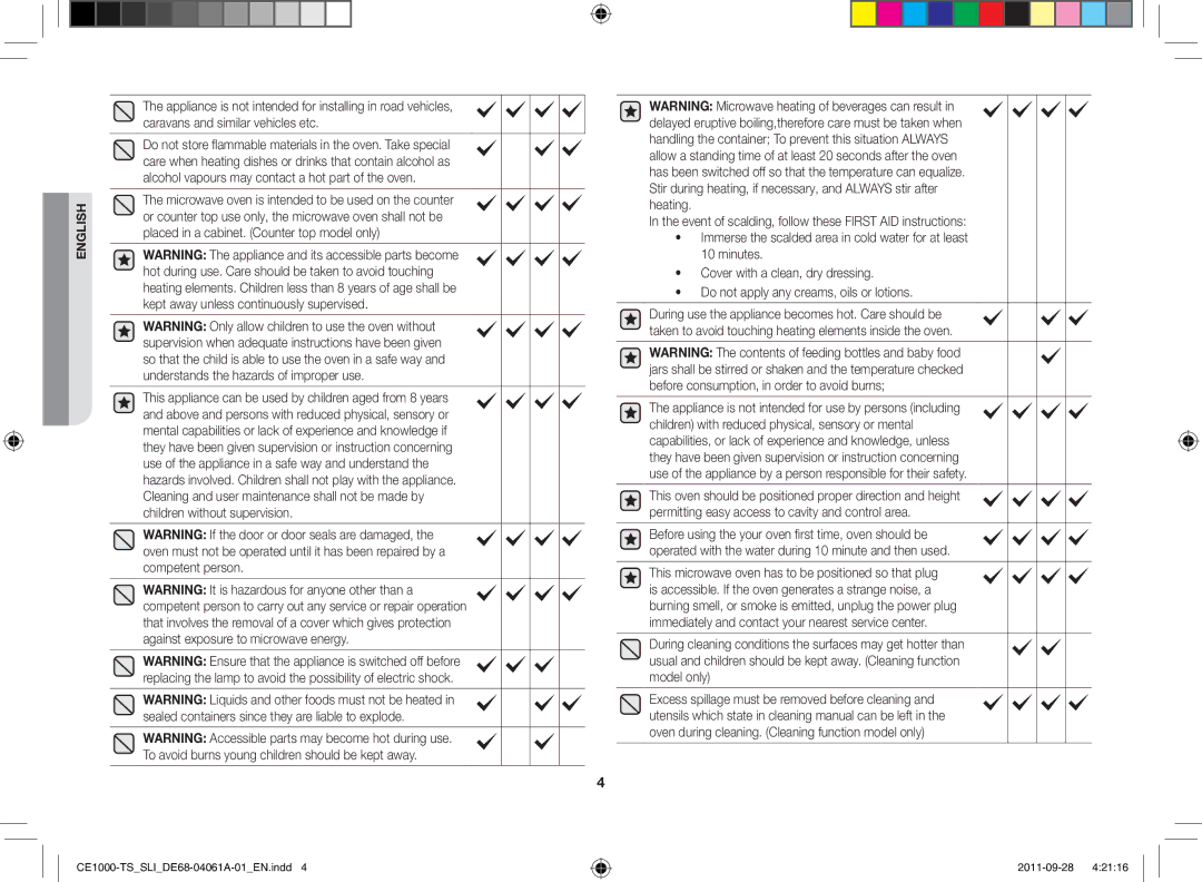 Samsung CE1000-TS/SLI manual English 