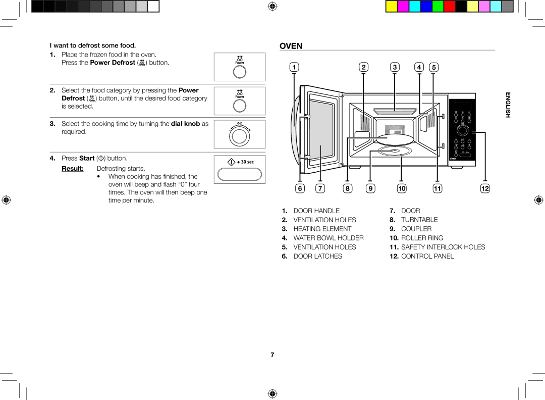 Samsung CE1000-TS/SLI manual Oven, Want to defrost some food 